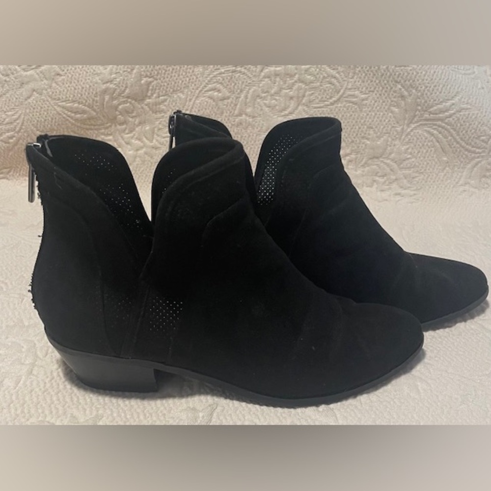Torrid Ankle Boots - Black Suede, Zip, Low Heel